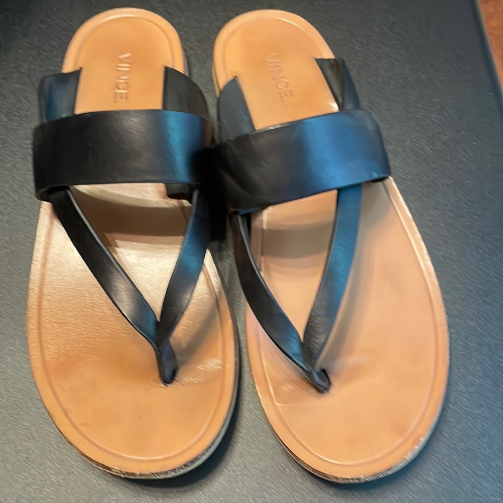 Vince leather criss cross sandals 7.5